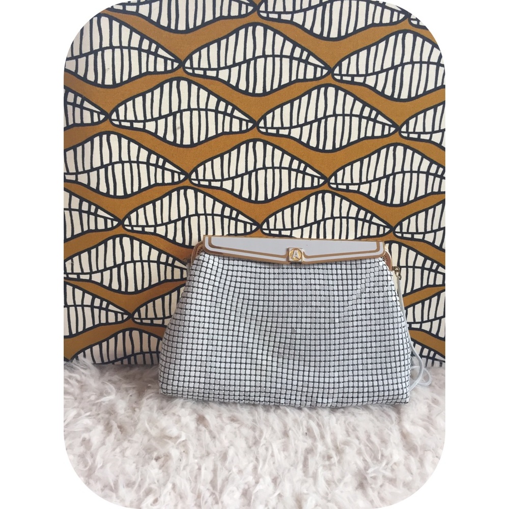 White chain mail clutch